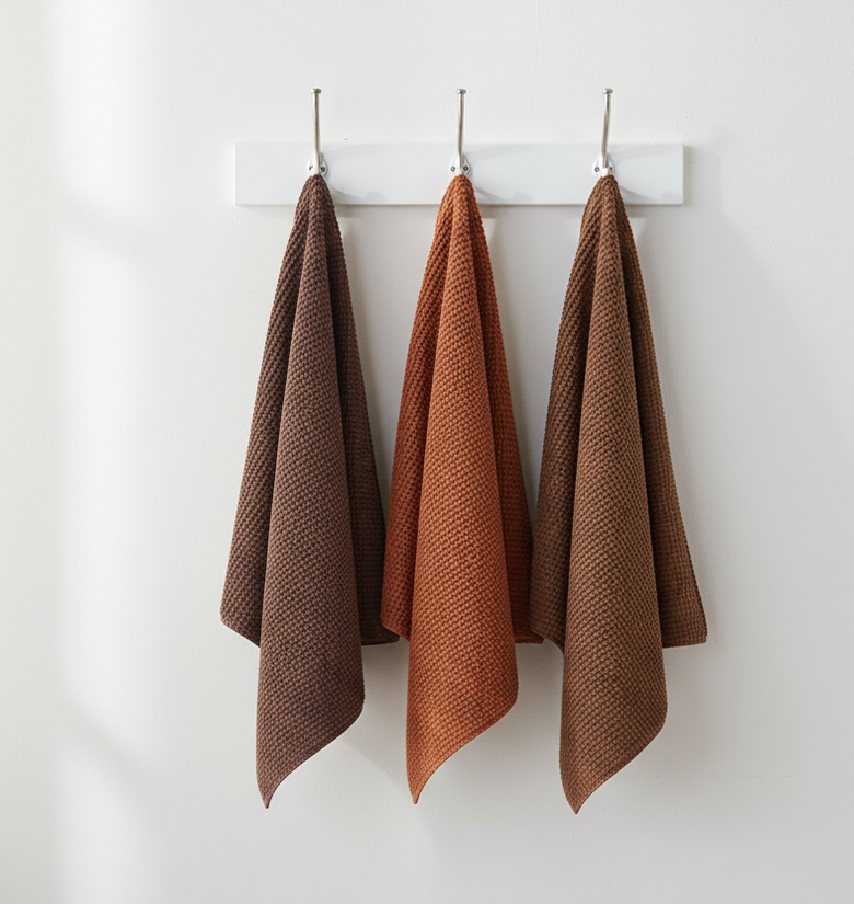 Pomme Pebble Knit Dish Towels (Ivory/Grey/Dk Grey)