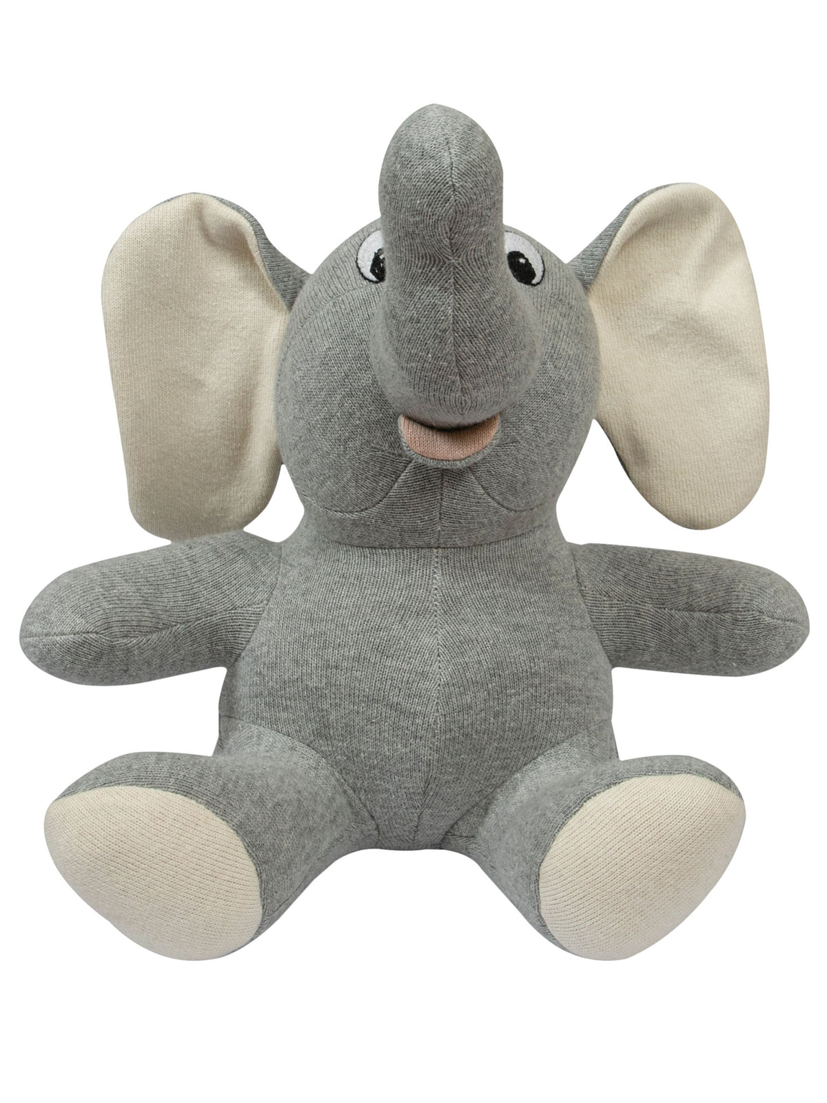 Pomme Soft Knitted Sitting Elephant (Grey)