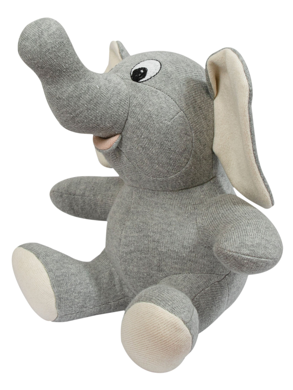 Pomme Soft Knitted Sitting Elephant (Grey)