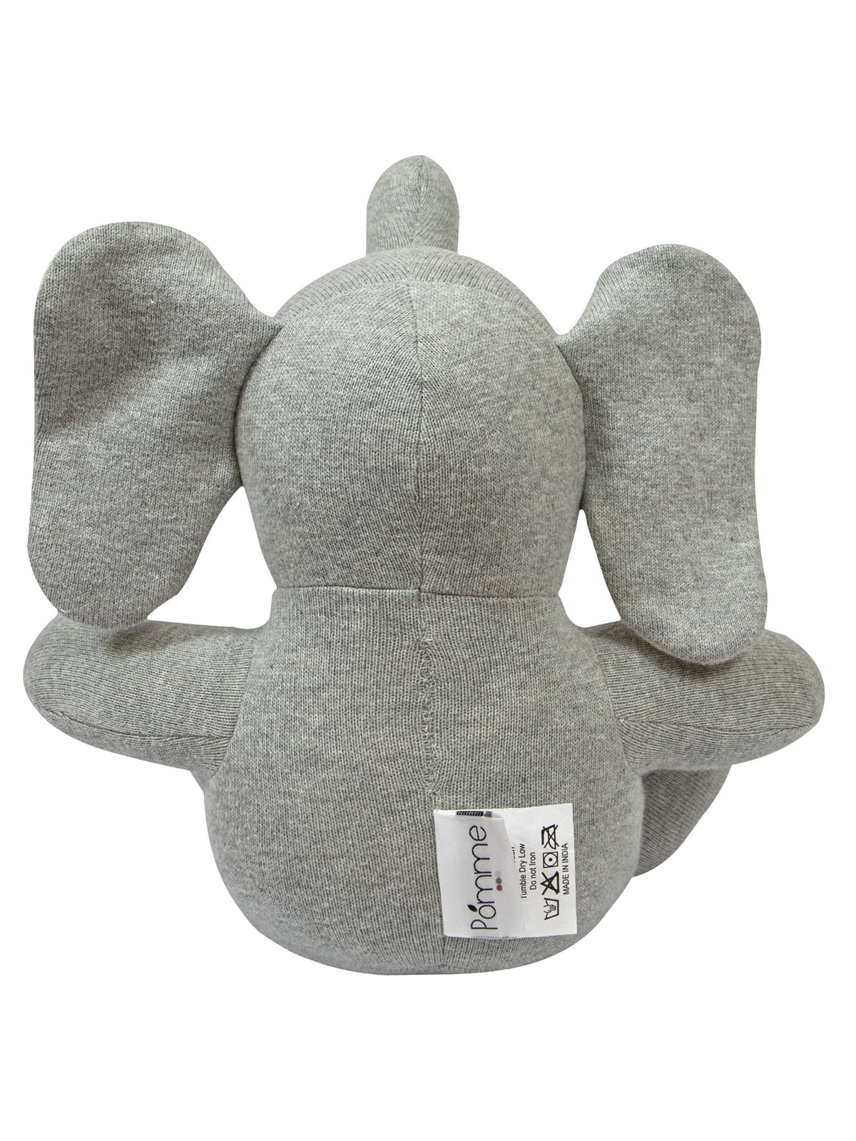 Pomme Soft Knitted Sitting Elephant (Grey)
