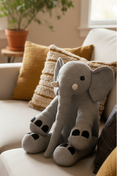 Pomme Cotton Knitted Safari Elephant