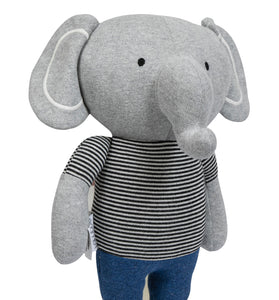 Knitted Soft Toy Grey Elephant