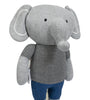 Knitted Soft Toy Grey Elephant
