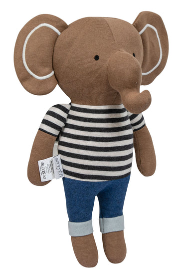 Knitted Soft Toy Brown Elephant