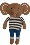 Knitted Soft Toy Brown Elephant