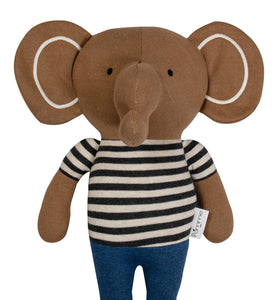 Knitted Soft Toy Brown Elephant