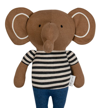 Knitted Soft Toy Brown Elephant