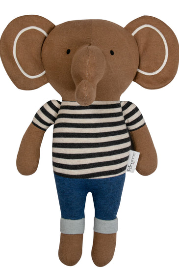 Knitted Soft Toy Brown Elephant