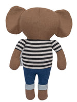 Load image into Gallery viewer, Knitted Soft Toy Brown Elephant