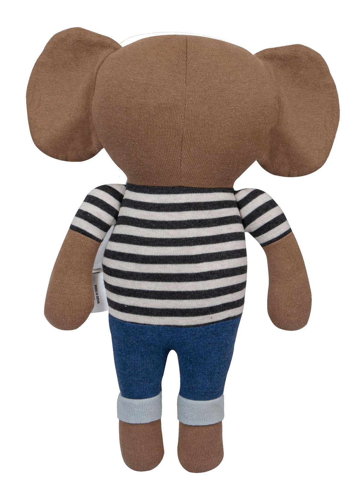Pomme Soft Knitted Dressed Elephant (Brown)
