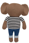 Knitted Soft Toy Brown Elephant