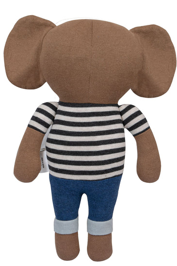 Knitted Soft Toy Brown Elephant