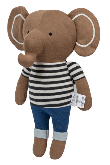 Knitted Soft Toy Brown Elephant