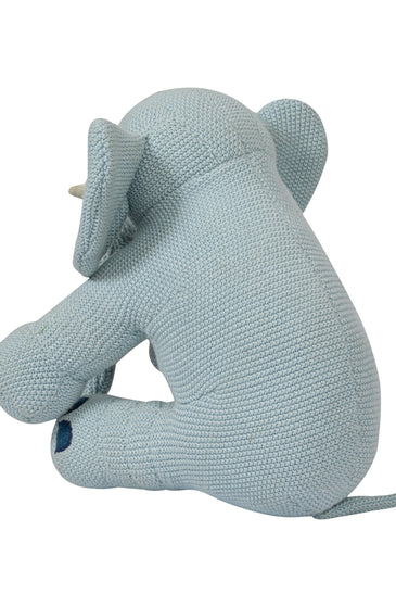 Knitted Soft Serene Sky Blue Elephant Toy