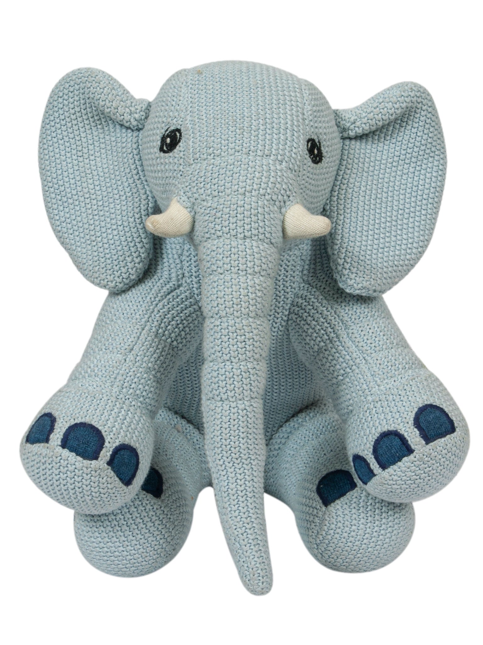 Knitted Soft Serene Sky Blue Elephant Toy