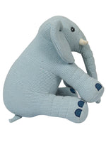 Load image into Gallery viewer, Knitted Soft Serene Sky Blue Elephant Toy