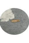 Pomme Cotton Knitted Decorative Cushion Cover Grey Ivory Rabbit Pattern