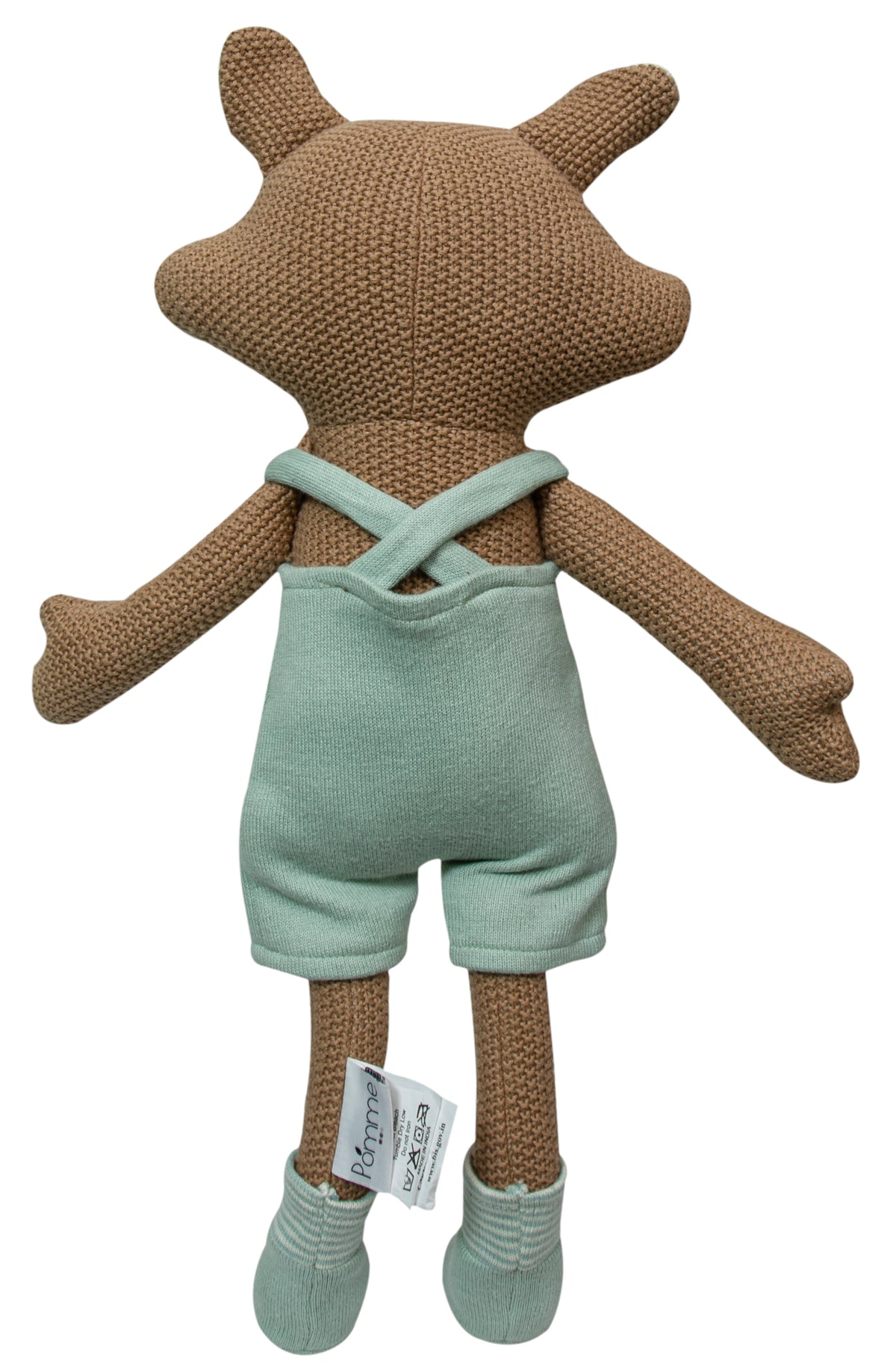 Pomme Cotton Knitted Fox in Dungaree
