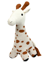 Load image into Gallery viewer, Knitted Soft Toy Ivory Giraffe