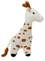 Load image into Gallery viewer, Knitted Soft Toy Ivory Giraffe