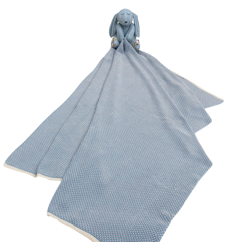 Knitted Bunny Gift Set Mineral Blue