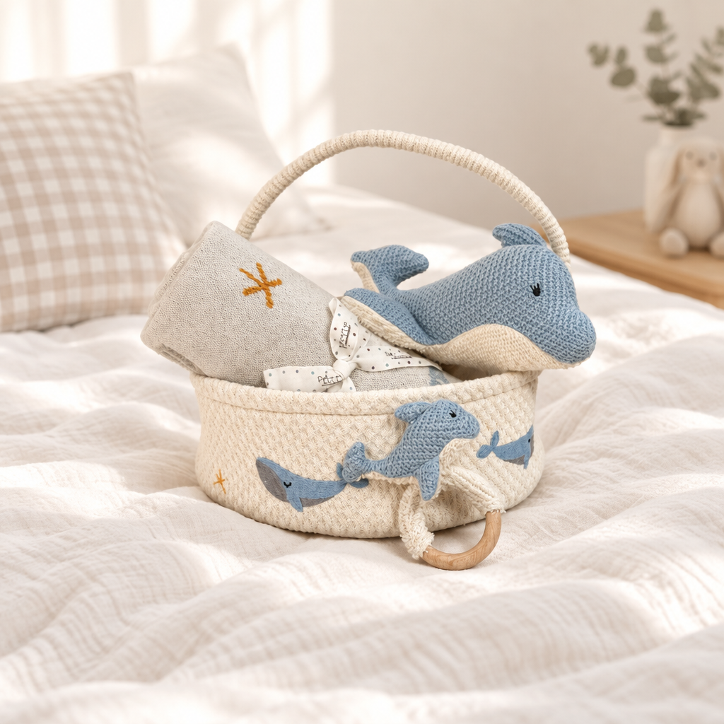 Pomme Cotton Knitted Whale Gift Set