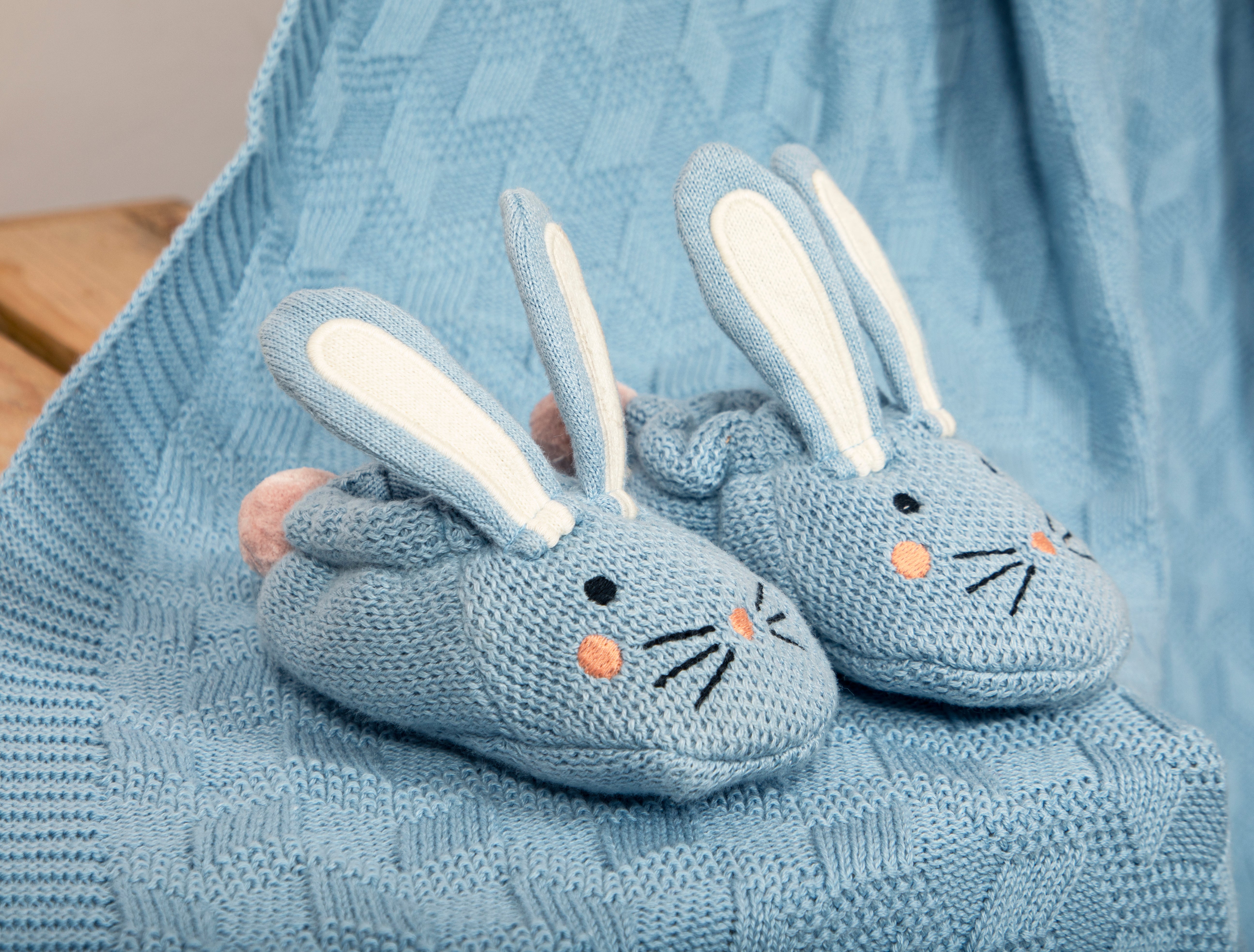 Knitted Vegetable Gift Set Ivory Mineral Blue