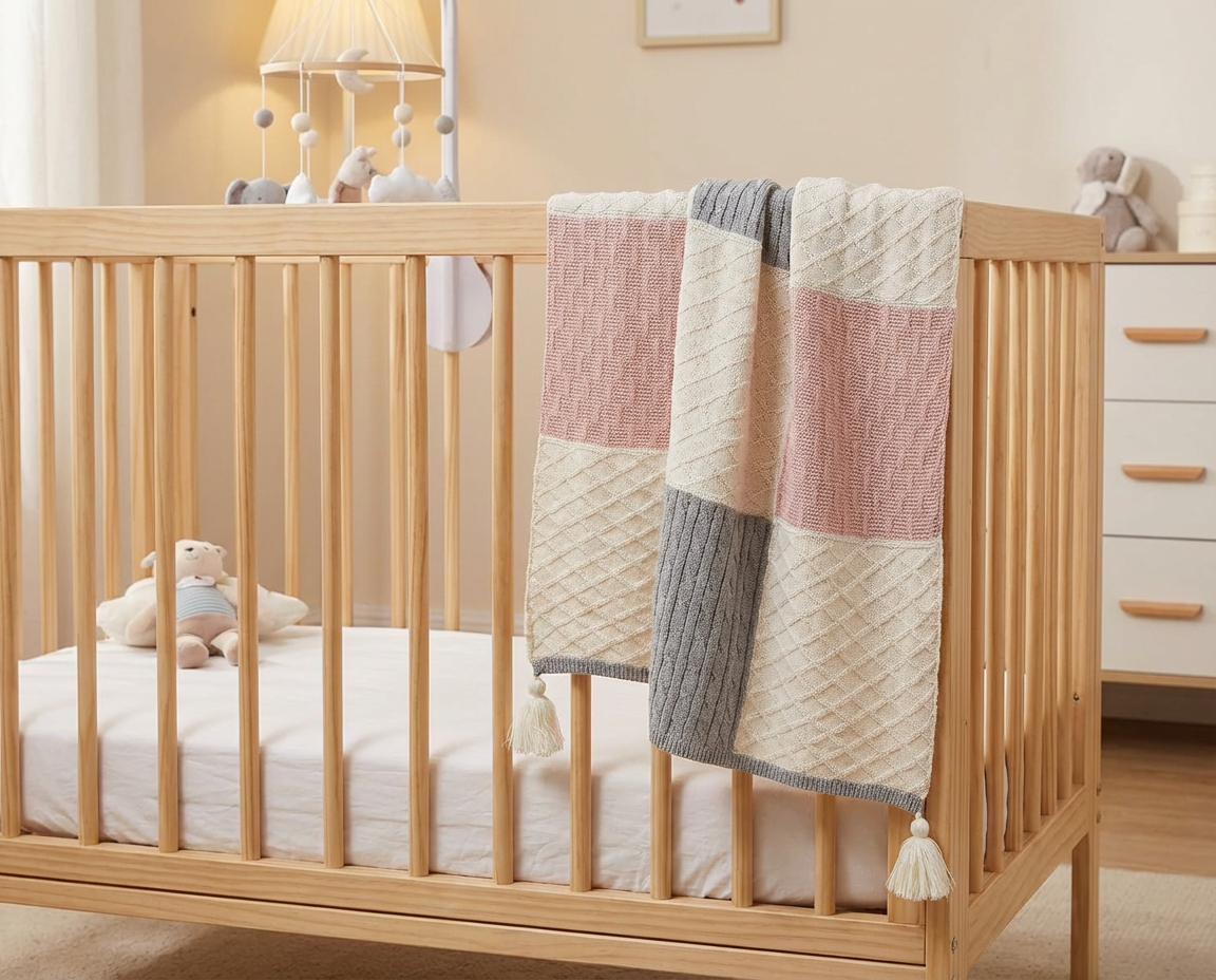 Pomme Little Blush Knitted Baby Gift Set (Ivory & Pink)