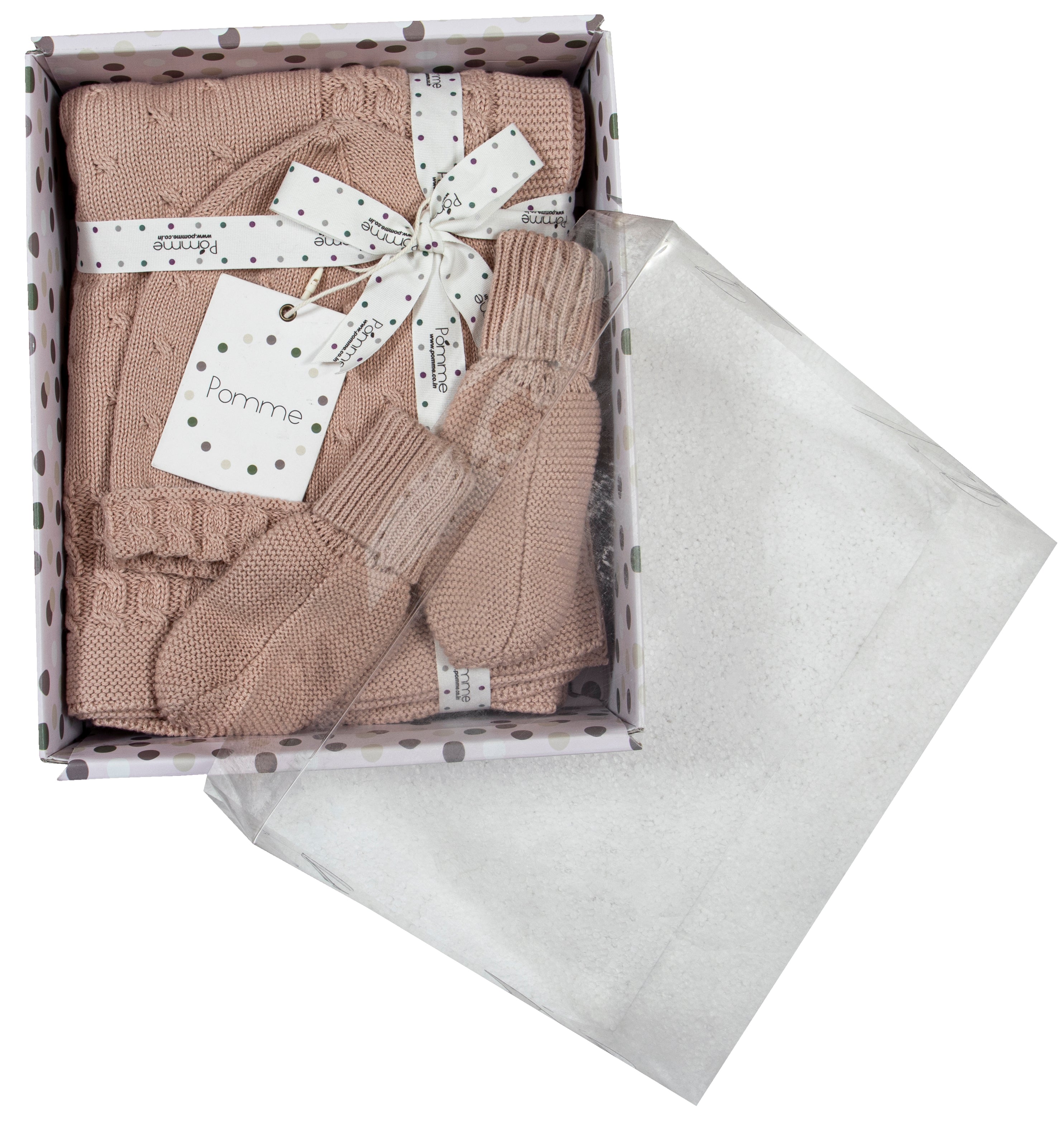 Knitted Baby Gift Set Vert Pink