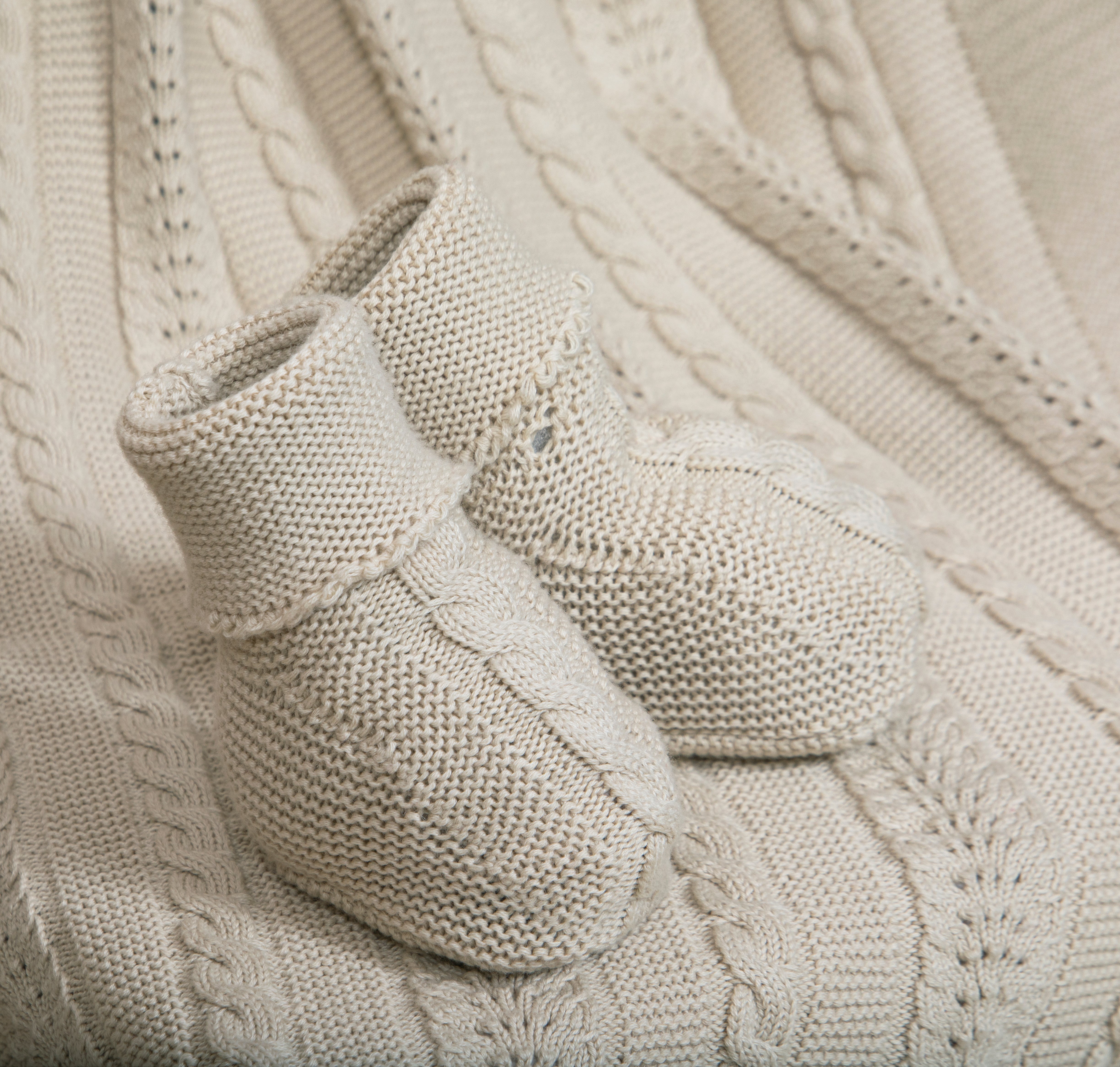 Knitted Baby Gift Set Cream