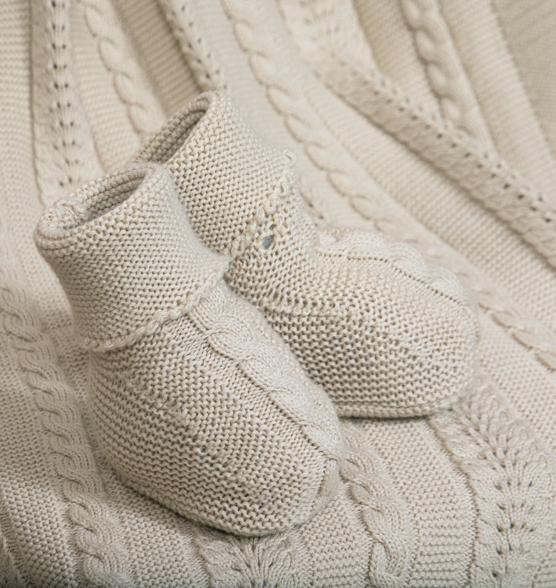 Knitted Baby Gift Set Cream