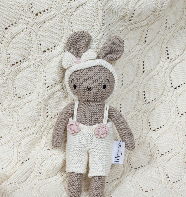 Knitted Baby Gift Set Ivory Beige