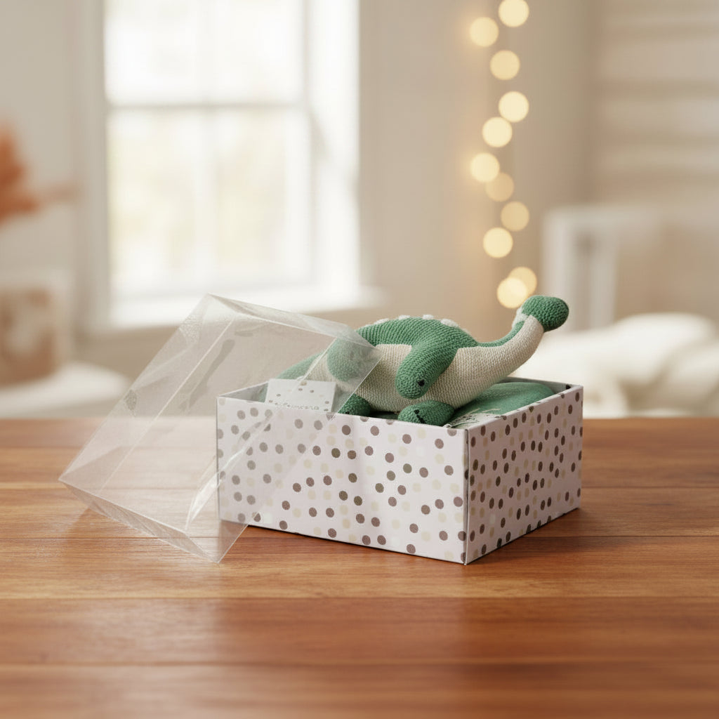 Pomme Cotton Knitted Dinosaur Gift Set