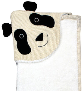 Knitted Hooded Blanket Panda Design With Sherpa Inside