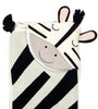Knitted Hooded Blanket Zebra Design with Sherpa Inside