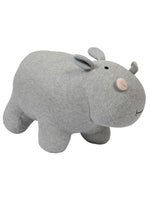 Load image into Gallery viewer, Knitted Soft Grey Melange Hippo Toy