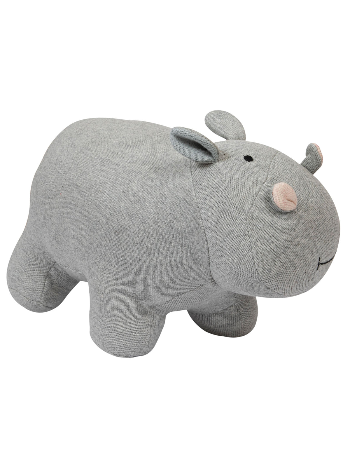 Pomme Soft Knitted Classic Hippo (Grey Melange)