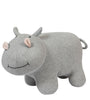 Knitted Soft Grey Melange Hippo Toy