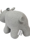 Knitted Soft Grey Melange Hippo Toy