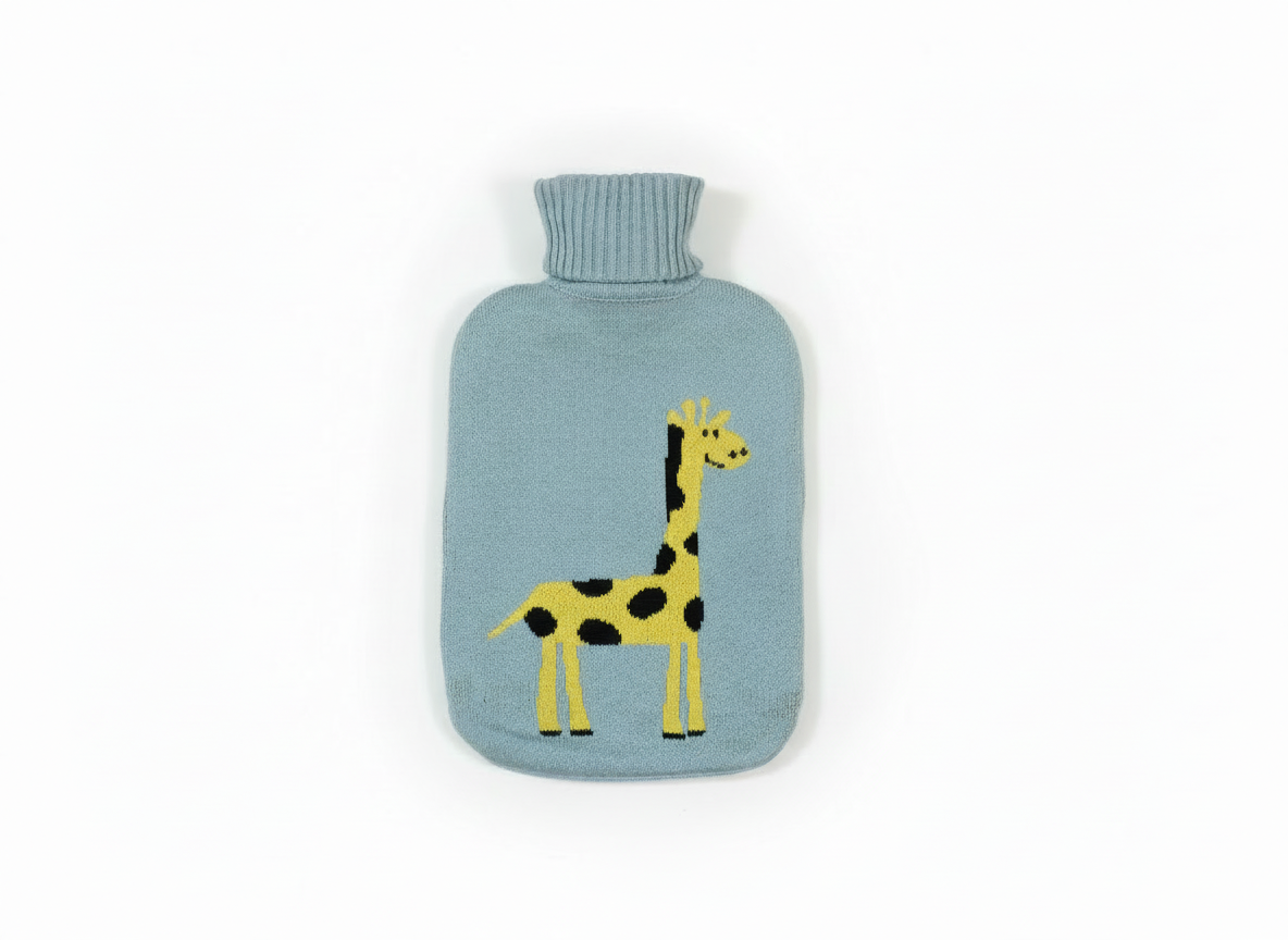 Pomme Giraffe Water Bottle Cover Set (Light Blue)