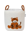 Knitted Storage Basket With Tiger pattern