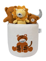 Load image into Gallery viewer, Knitted Storage Basket With Tiger pattern