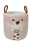 Knitted Storage Basket With Giraffe Pattern