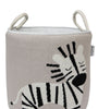 Knitted Storage Basket With Zebra Pattern