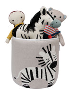 Load image into Gallery viewer, Knitted Storage Basket With Zebra Pattern