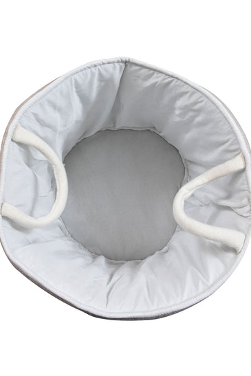 Knitted Storage Basket With Zebra Pattern