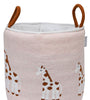 Knitted Storage Basket With Giraffe Pattern