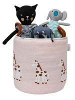 Load image into Gallery viewer, Knitted Storage Basket With Giraffe Pattern
