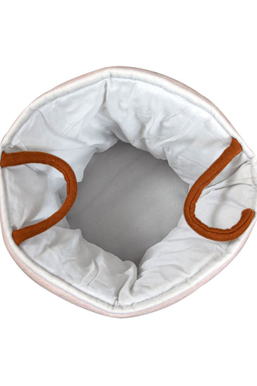 Knitted Storage Basket With Giraffe Pattern