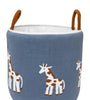 Knitted Storage Basket With Giraffe Pattern